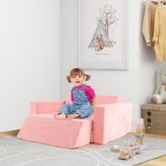 Costway Modularni dječji sofa 8 komada ružičasti