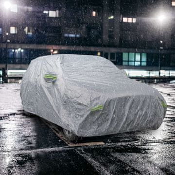 Costway Vodootporna cerada za automobil 492x191x154 cm srebrna s patentnim zatvaračem
