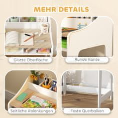 Homestar Set dječjeg stola i stolice 60x48x68 cm prirodni, s prostorom za pohranu