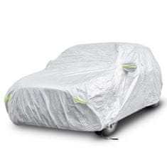 Costway Vodootporna cerada za automobil sa zatvaračem 483x191x153 cm srebrna