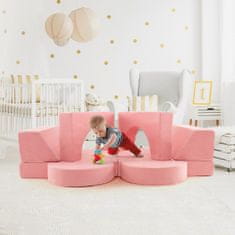 Costway Modularni dječji sofa 8 komada ružičasti