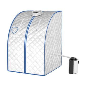 Costway Prijenosna parna sauna s kotlom od 3L i 1000W, 9 podesivih temperatura, srebrna
