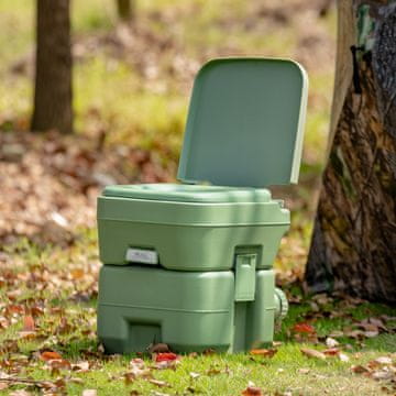Costway Prijenosni kamp WC 20L, od HDPE materijala