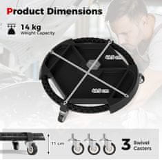 Costway Prijenosni kolica s 4 pretinca nosivosti 14 kg crna