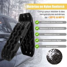 Costway 2 komada ploče za pomoć pri pokretanju, ljestve za gume za off-road, 10 tona, crne
