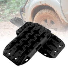 Costway 2 komada ploče za pomoć pri pokretanju, ljestve za gume za off-road, 10 tona, crne