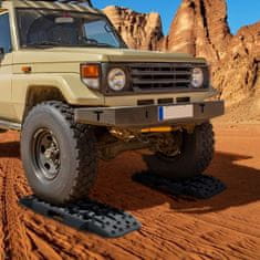 Costway 2 komada ploče za pomoć pri pokretanju, ljestve za gume za off-road, 10 tona, crne