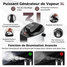 Costway Prijenosna parna sauna 3L s sklopivom stolicom za 1 osobu, 9 razina temperature, masažer za stopala, timer