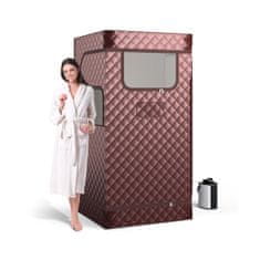 Costway Prijenosna parna sauna 3L s sklopivom stolicom za 1 osobu, 9 razina temperature, masažer za stopala, timer