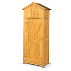 Costway Ormarić za spremanje vrtnih alata, visine 180 cm, prirodni izgled