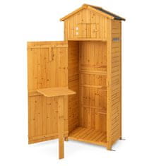 Costway Ormarić za spremanje vrtnih alata, visine 180 cm, prirodni izgled