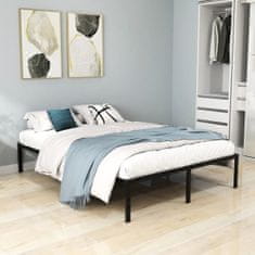 Costway Metalni okvir kreveta na platformi 36 cm visok King size crni