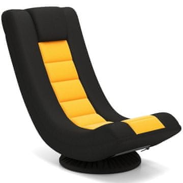 Costway Okretna igraća stolica 360° s 4 podesive pozicije i potporom za donji dio leđa žuto-crna