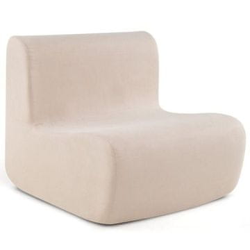 Costway Lazy podna sofa fotelja jednokrevetna bež