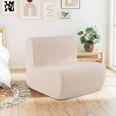 Costway Lazy podna sofa fotelja jednokrevetna bež