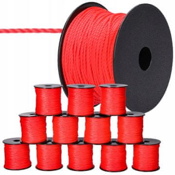 12 x zidarski špag 50m x 2mm crveni