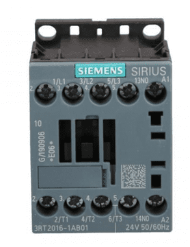 Siemens Kontaktor napajanja 9A 3P 24V AC 1Z 0R S00 3RT2016-1AB01