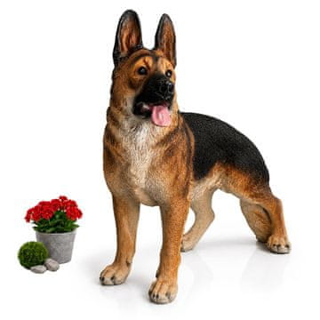 Northix Vrtni kip njemačkog ovčara, poliresin, 114 cm