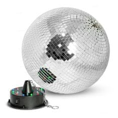 Northix Disko kugla od 30 cm s motorom i LED svjetlosnim efektima