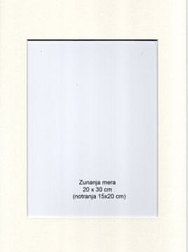 Karako Bež paspartu, vanjske dimenzije 20x30 cm / unutarnje dimenzije 15x20 cm