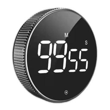 Northix Digitalni kuhinjski timer, LED zaslon, crni, magnetski