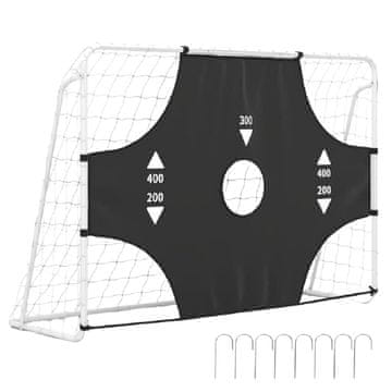 Northix Nogometni gol sa zidom za metanje s 5 rupa, 215 × 152 cm