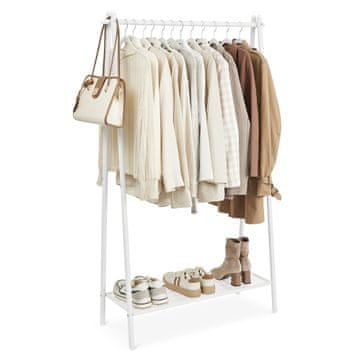 Songmics Stalak za odjeću 92.5x33.5x153 cm Bijeli