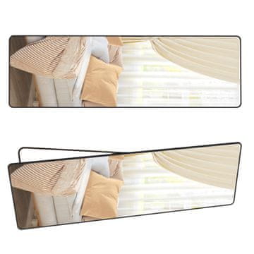 Songmics Ogledalo pune duljine 160x50 cm Crno
