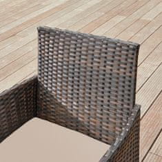 Songmics Vrtni namještaj set 99x54.5x81.5 cm smeđa