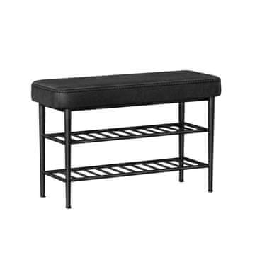 Songmics Klupa za cipele 30x80x50 cm Crna