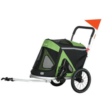 Homestar Kolica za psa i prikolica za bicikl 150x68x95 cm zelena