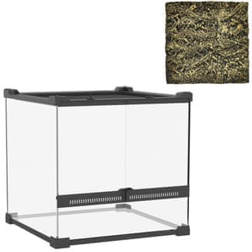 Homestar Stakleni terarij 30x30x30 cm Crni