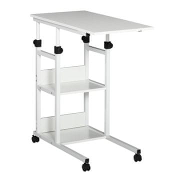 Homestar Bočni stol 80x40x72-82 cm Bijeli