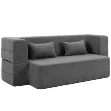 Homestar Kauč na razvlačenje za 2 osobe 203x95x75 cm Sivi