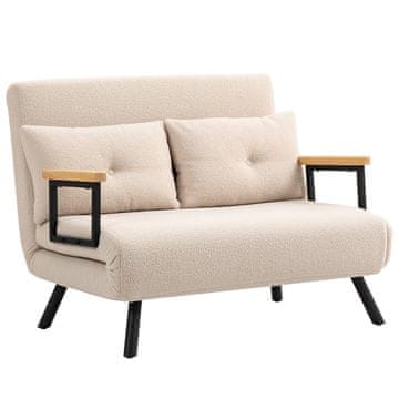 Homestar Dvosjedna kauč na razvlačenje 102x73x81 cm bež