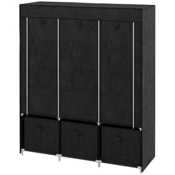 Homestar Ormar od tkanine 125x43x162,5 cm Crni