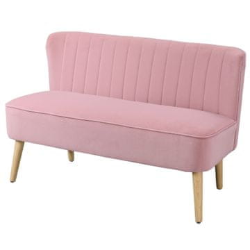 Homestar Dvosedna sofa 117x56,5x77 cm ružičasta