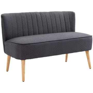 Homestar Dvosjed sofa 117x56,5x77 cm tamnosiva