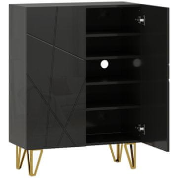 Homestar Ormarić za cipele 2 vrata 3 podesive police 72x31.5x95 cm crni