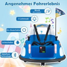 Costway Dječji električni autić za sudaranje 12V plavi