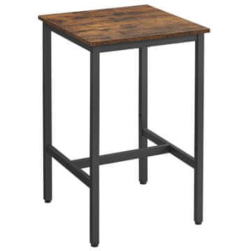 Songmics Barski stol, kvadratni visoki, 60x60x90 cm, smeđa