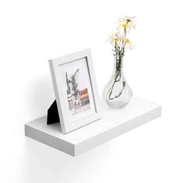 Songmics Zidna polica, 40x20x3.8 cm, bijela