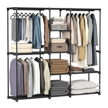 Songmics Ormar, 182x43x182 cm, crna