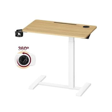 Songmics Stolić za kavu podesive visine 80x45x65-102 cm smeđi