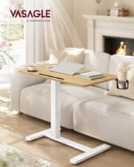 Songmics Stolić za kavu podesive visine 80x45x65-102 cm smeđi