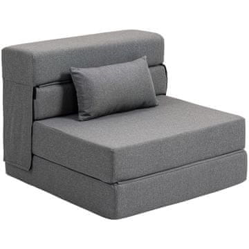 Homestar Podna sofa, pretvara se u madrac 210x80x15 cm, siva