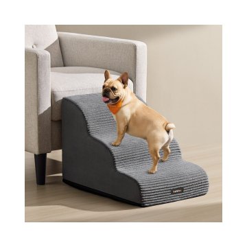 Songmics Stepenice za kućne ljubimce 4 stepenice 57x40x40 cm Siva