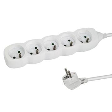 Northix Esperanza produžni kabel 5 utičnica 1,5 m bijeli