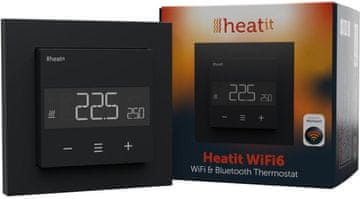 Heatit Termostat Heatit WiFi6 crni mat Wi-Fi 3600W 16A