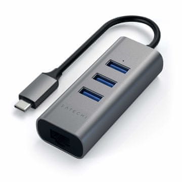 Satechi Satechi ST-TC2N1USB31AM USB-C priključna stanica, siva